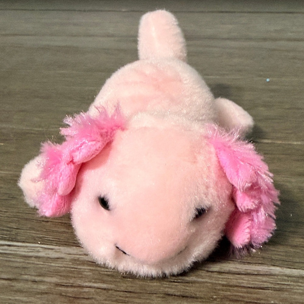 Aurora Pink Axolotl Plush Stuffed Animal Toy 5" Pocket Size Beanbag